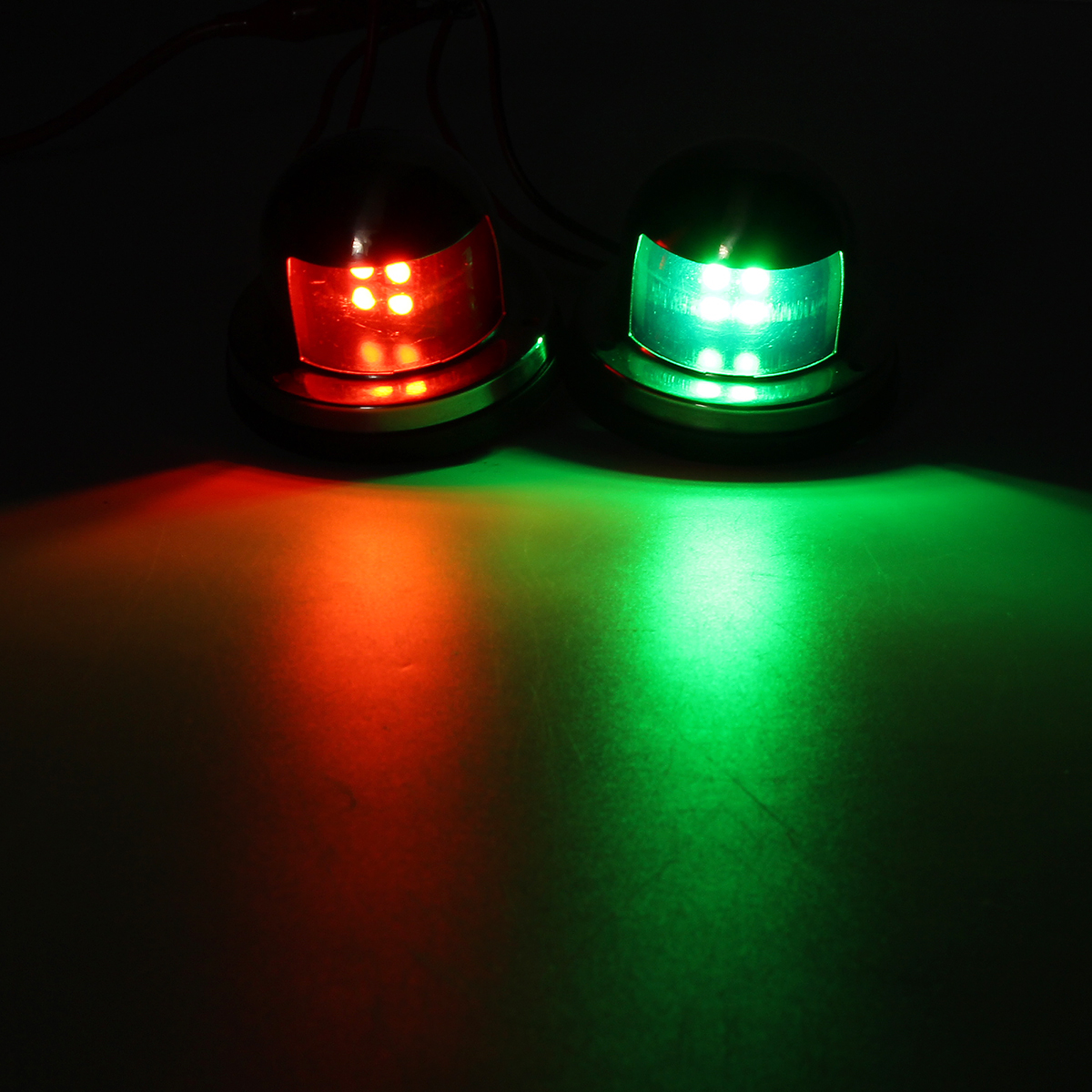 12V-Yacht-LED-Navigation-Lights-Stainless-Steel-Bow-Marine-Boat-Red-Green-Lamp-1476137