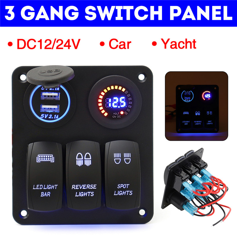 12V24V-3-Gang-Rocker-Switch-LED-Panel-Circuit-Breaker-Blue-For-Car-Boat-Marine-1603654