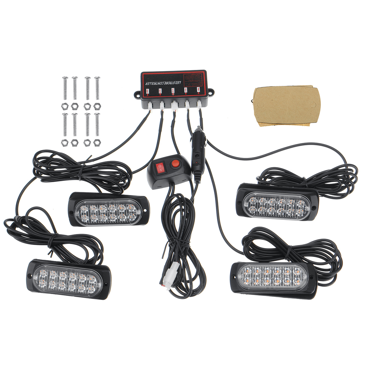 12V24V-46-12-LED-Flashing-Light-Strobe-Lamp-Truck-Recover--Amber-Beacon--Control-Waterproof-1774306