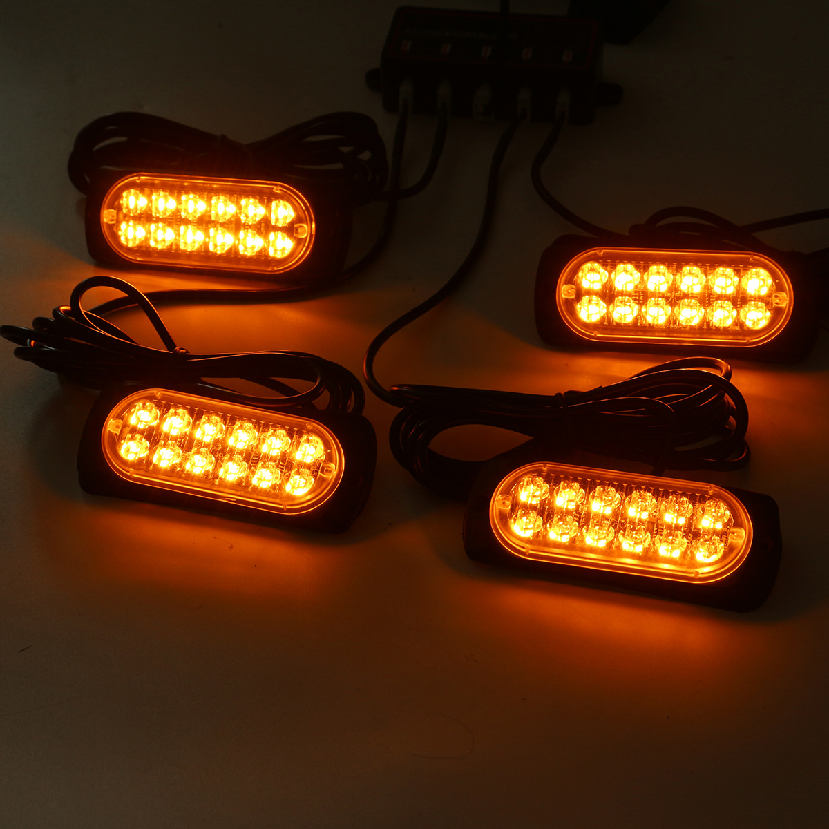 12V24V-46-12-LED-Flashing-Light-Strobe-Lamp-Truck-Recover--Amber-Beacon--Control-Waterproof-1774306