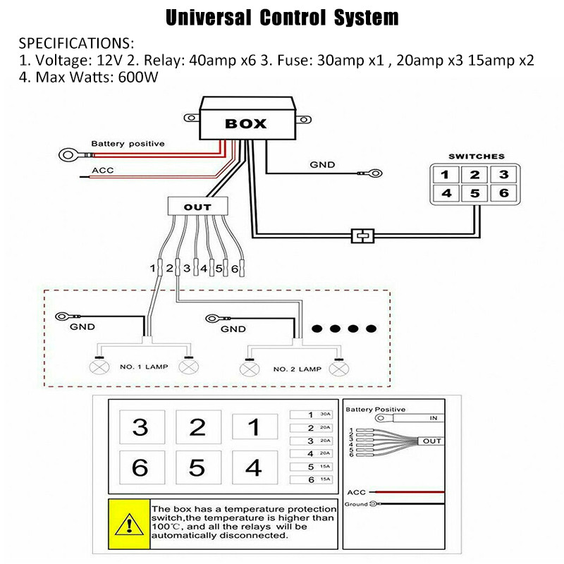12V24V-6-Gang-Switch-Panel-Housing-LED-Work-Light-Bar-Electronic-Relay-Circuit-Control-System-For-Tr-1635284