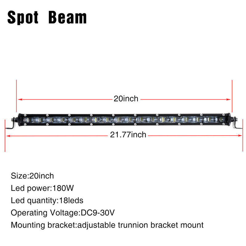 20-Inch-180W-9V-30V-18000lm-Slim-Single-Row-6D-Spot-Beam-LED-Work-Light-Bars-Waterproof-For-Off-Road-1619086