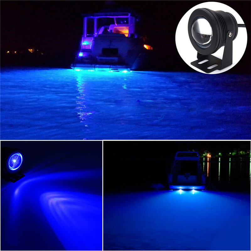 2pcs-10W-Black-Marine-Yacht-RV-Courtesy-Lamp-Underwater-Light-Blue-LED-Floodlight-IP68-1688822