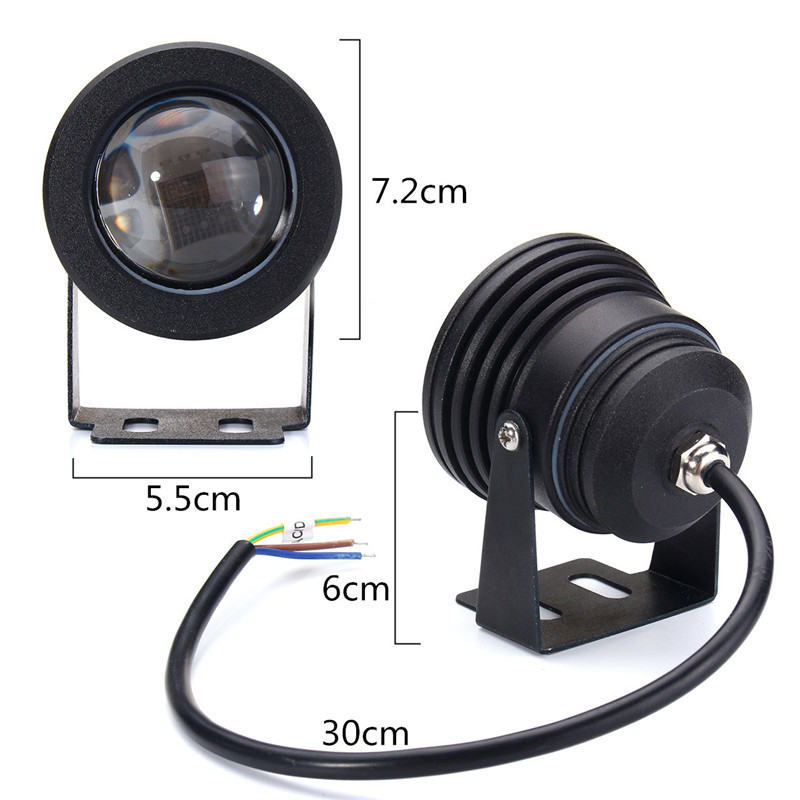 2pcs-10W-Black-Marine-Yacht-RV-Courtesy-Lamp-Underwater-Light-Blue-LED-Floodlight-IP68-1688822