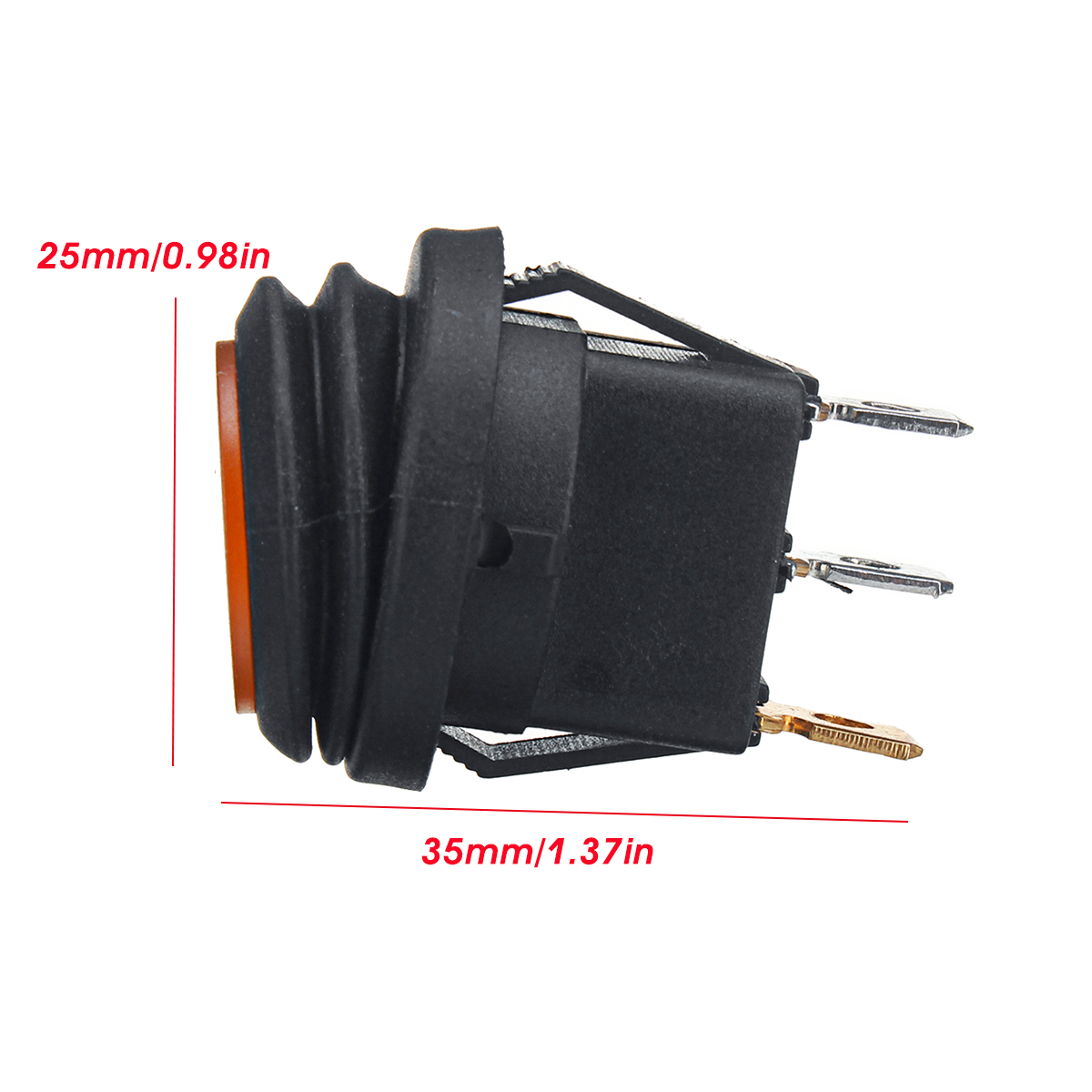 3Pin-12V-20A-LED-Rocker-ONOFF-SPST-Switch-Round-For-Car-Boat-Marine-Waterproof-1122289