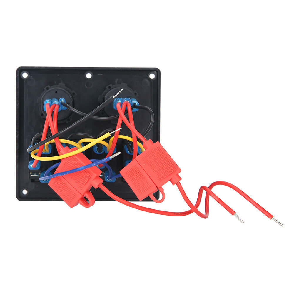 4-Gang-1224V-Switch-Panel-for-Car-Boat-Marine-LED-Dual-USB-ON-OFF-Toggle-Rocker-1674156