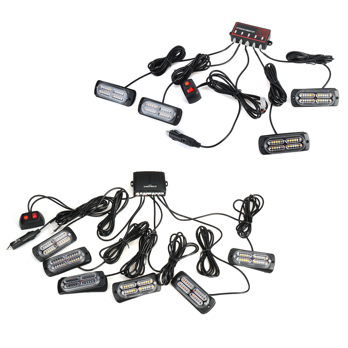 46PCS-12V-24V-LED-Amber-Recover-Strobe-Flashing-Grille-Light-Lightbar-Boat-Truck-Beacon-Lamp-1778973