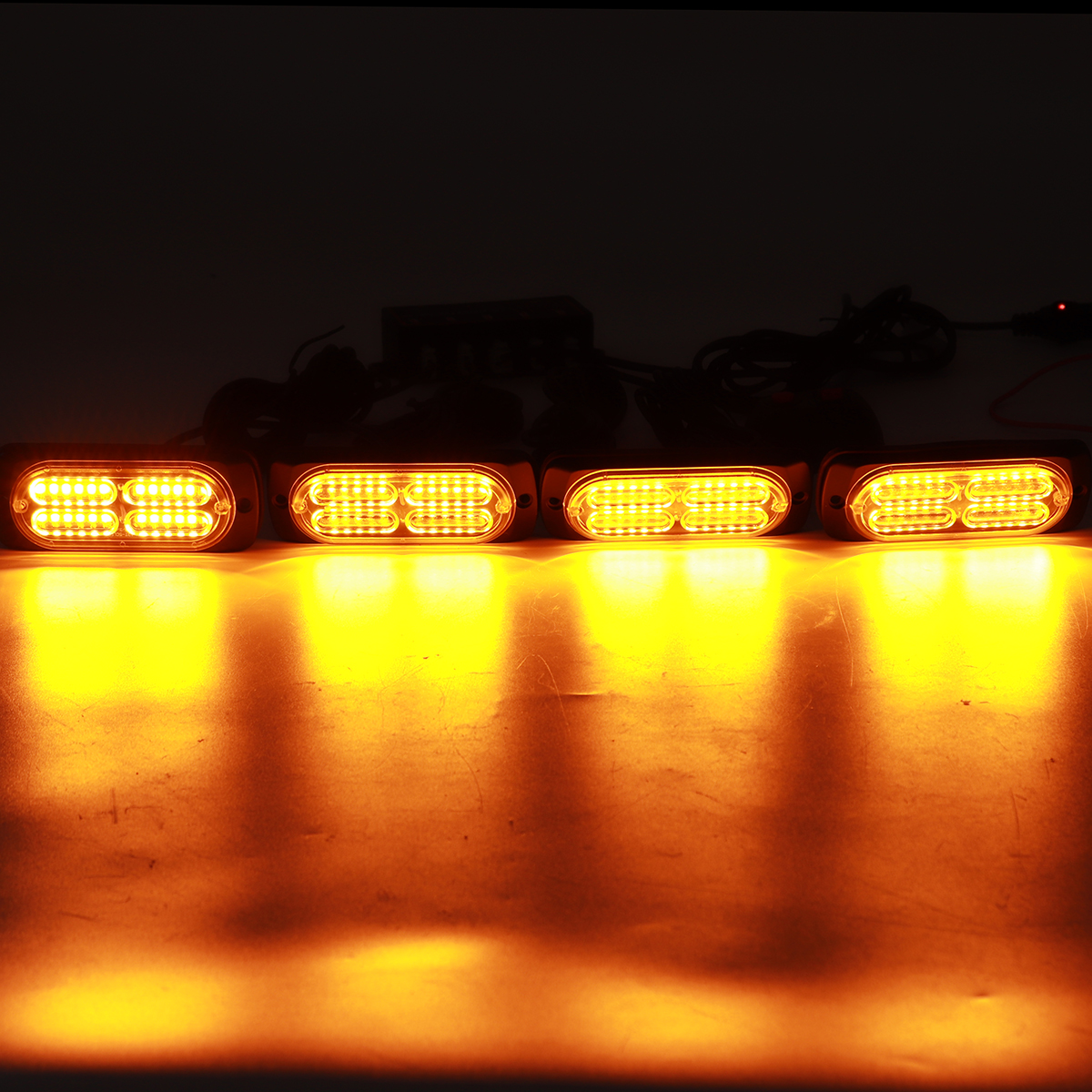 46PCS-12V-24V-LED-Amber-Recover-Strobe-Flashing-Grille-Light-Lightbar-Boat-Truck-Beacon-Lamp-1778973