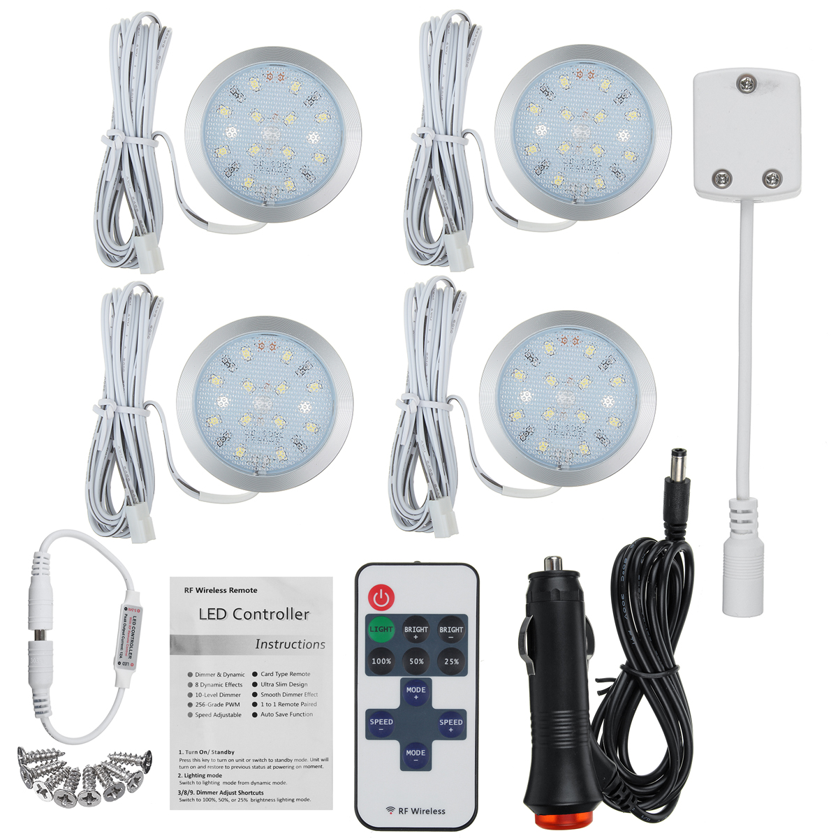 4pcs-12V-25W-LED-Spot-Light-Ceiling-Cabin-Interior-Lamp-Downlight-For-RV-Caravan-Boat-Motorhome-1819555