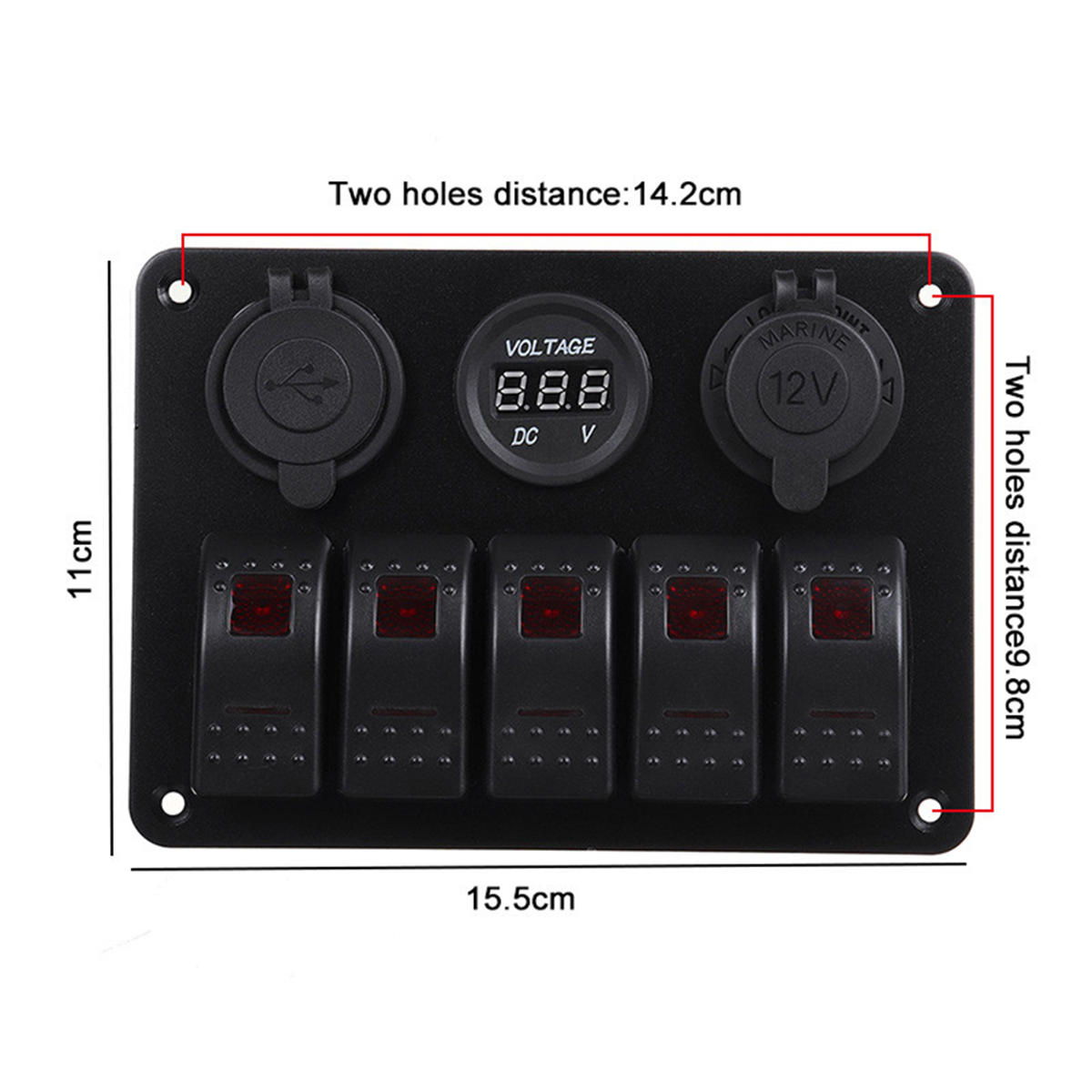 5-Gang-Dual-USB-12V-On-Off-LED-Switch-Panel-Voltmeter-Car-Boat-Marine-RV-Truck-ON-OFF-1693744