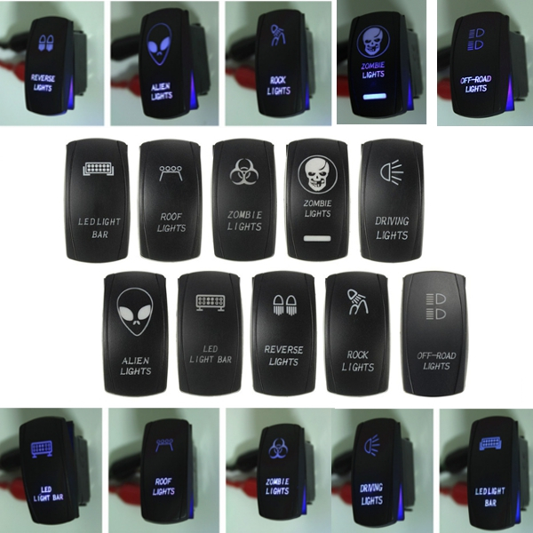 5-Pin-Waterproof-12V-24V-20A-Bar-Rocker-Toggle-Switch-Blue-LED-Light-Car-Boat-1021807