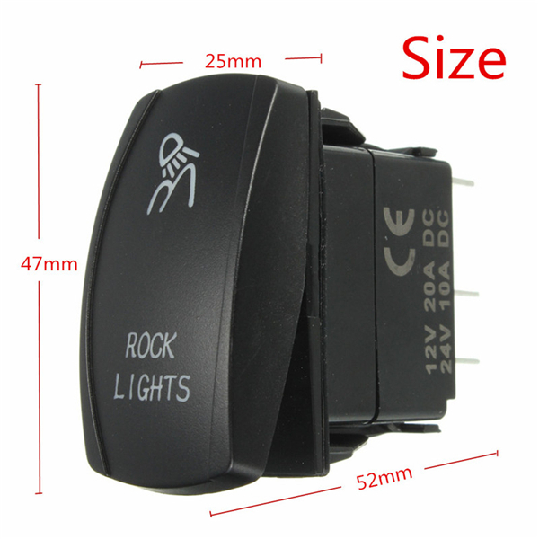 5-Pin-Waterproof-12V-24V-20A-Bar-Rocker-Toggle-Switch-Blue-LED-Light-Car-Boat-1021807
