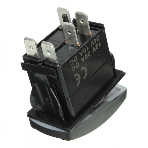 5-Pin-Waterproof-12V-24V-20A-Bar-Rocker-Toggle-Switch-Blue-LED-Light-Car-Boat-1021807