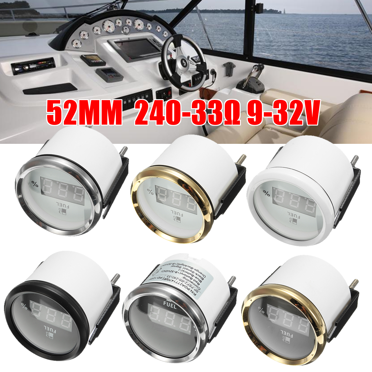 52mm-Fuel-Level-Gauge-Meter-Sensor-Sender-Marine-Kit-For-Universal-Motor-Car-Truck-Boat-1703407