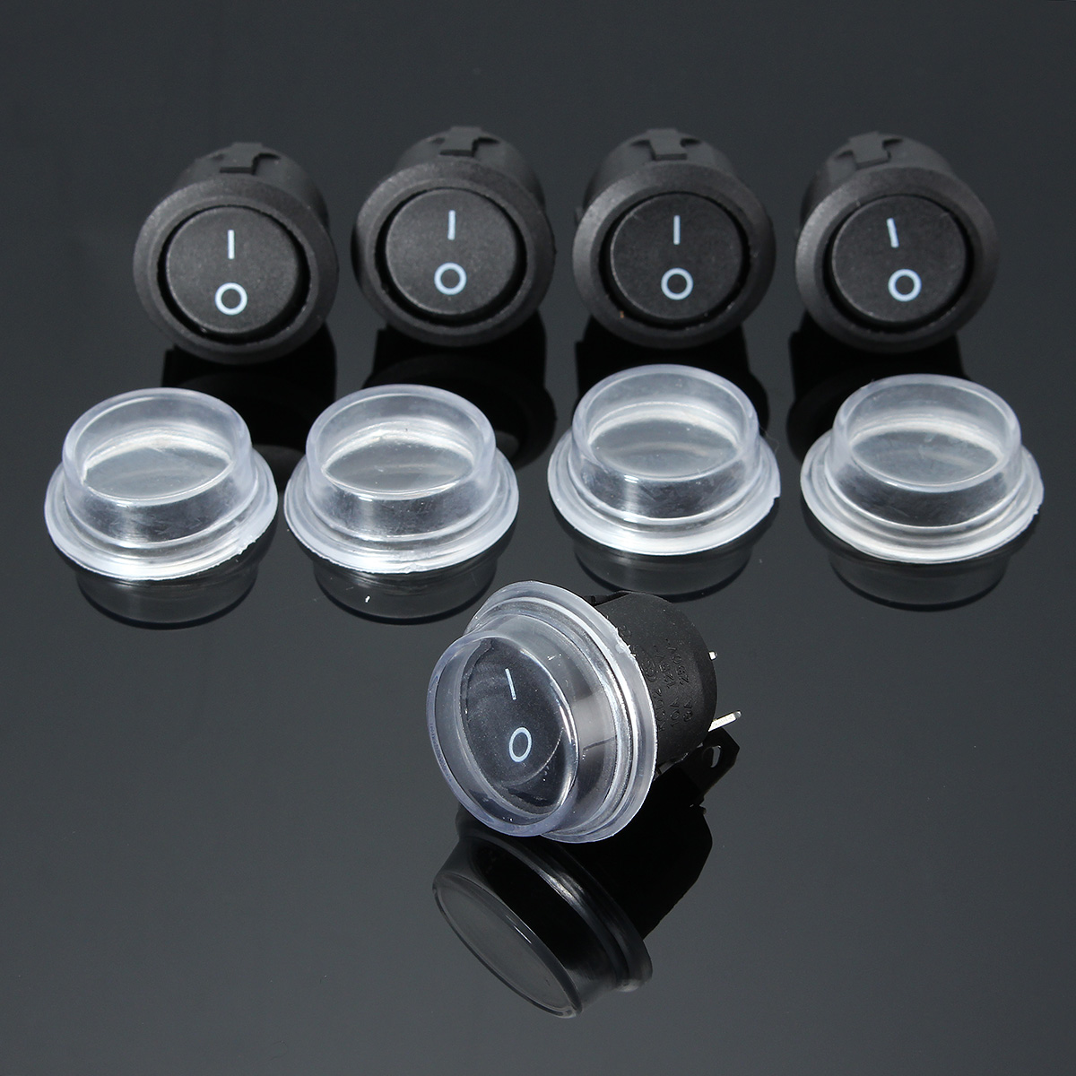 5pcs-6A250V-10A125V-ON-OFF-SPST-Round-Boat-Rocker-Switch-Waterproof-Coat-2-PIN-1134886