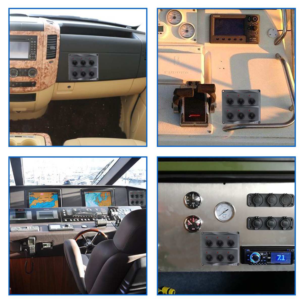 6-Gang-12V-LED-Switch-Panel-Water-Resistant-Toggle-Switches-Fuses-Boat-Marine-1724837