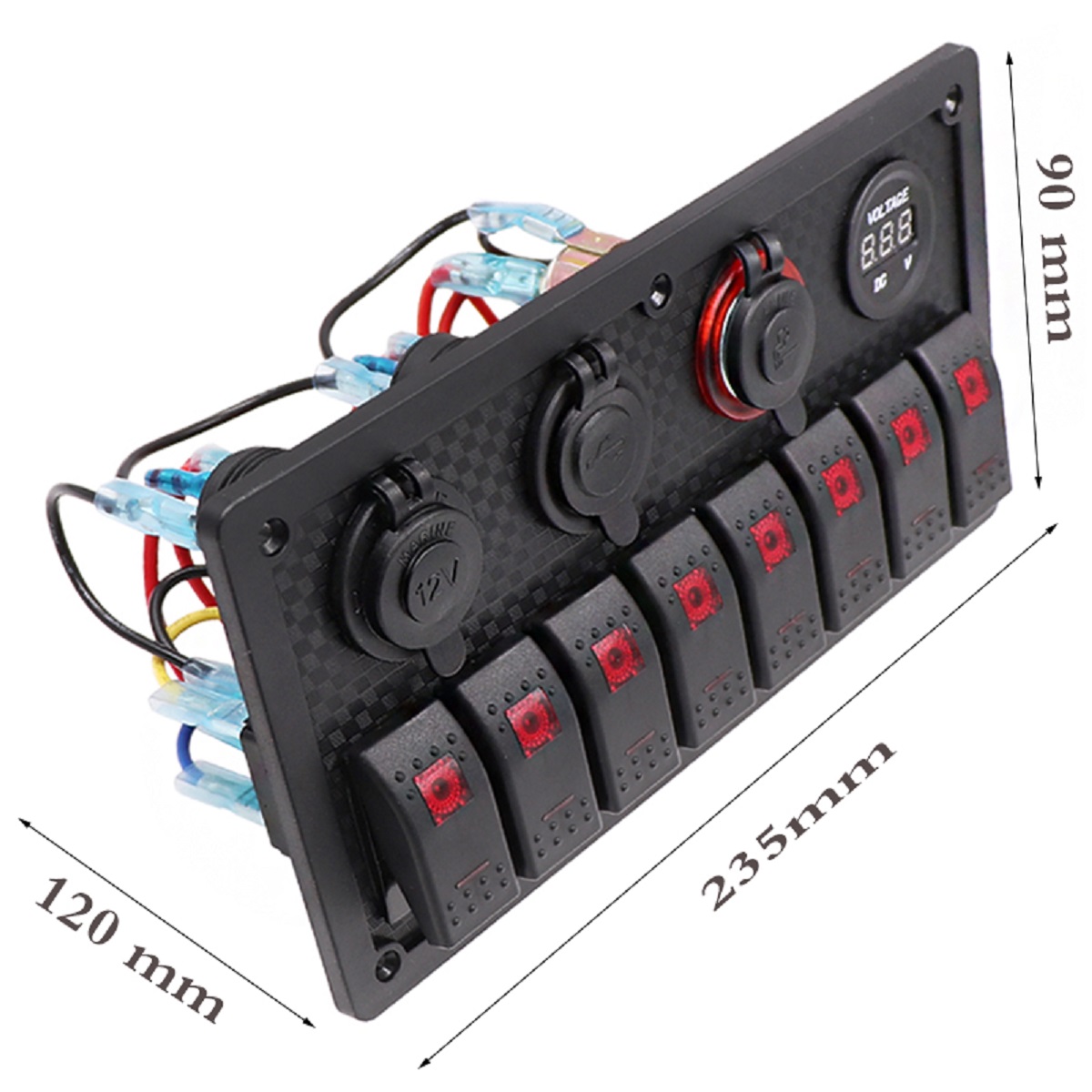 8-Gang-Rocker-Switch-LED-Panel-ON-OFF-Toggle-Circuit-Breaker-Waterproof-For-Marine-Boat-Car-RV-1718323