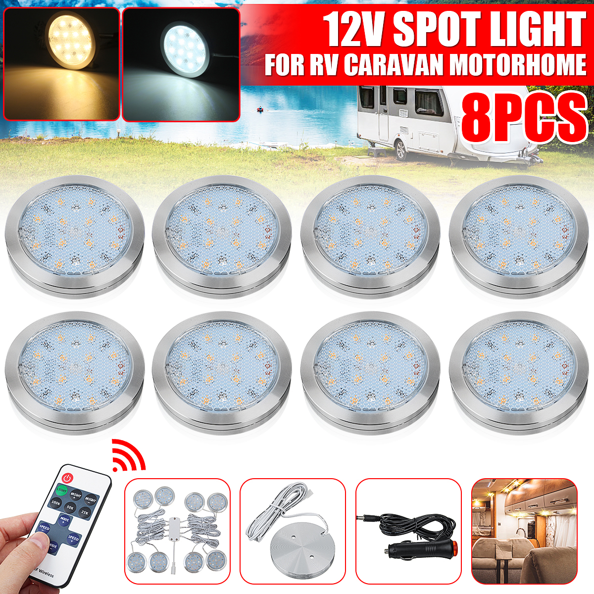 8X-12V-LED-Spot-Light-Ceiling-Cabin-Interior-Lamp-Downlight-W-Remote-Control-For-VW-T4-T5-RV-Caravan-1819551