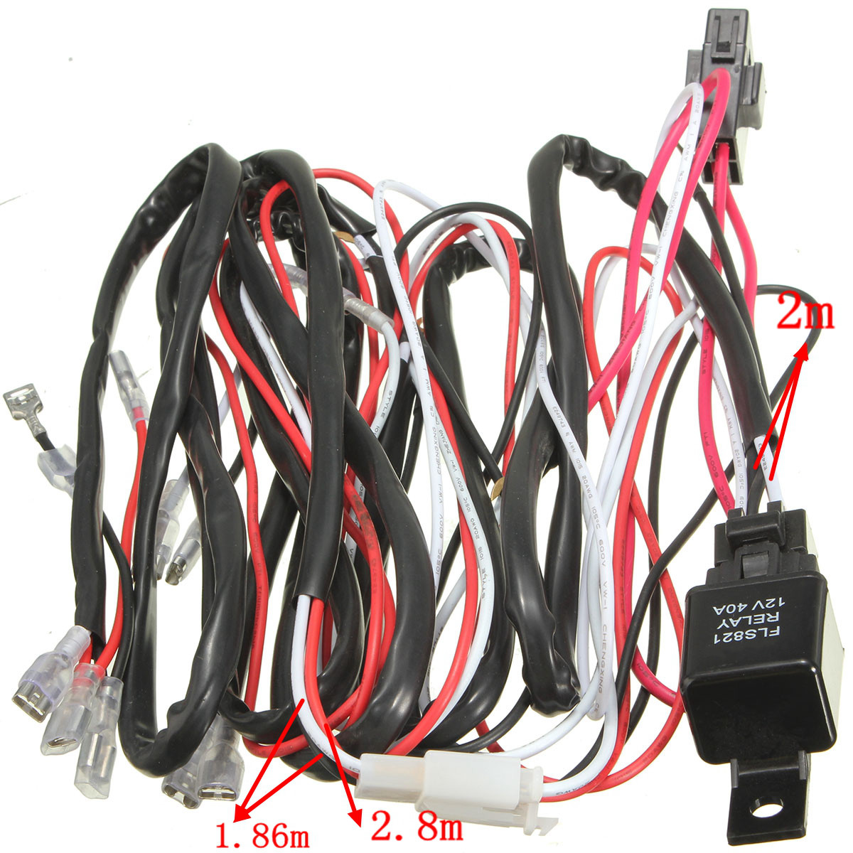 Blue-LED-Rocker-Switch-On-Off-with-Wiring-Harness-40A-Relay-Fuse-1001976