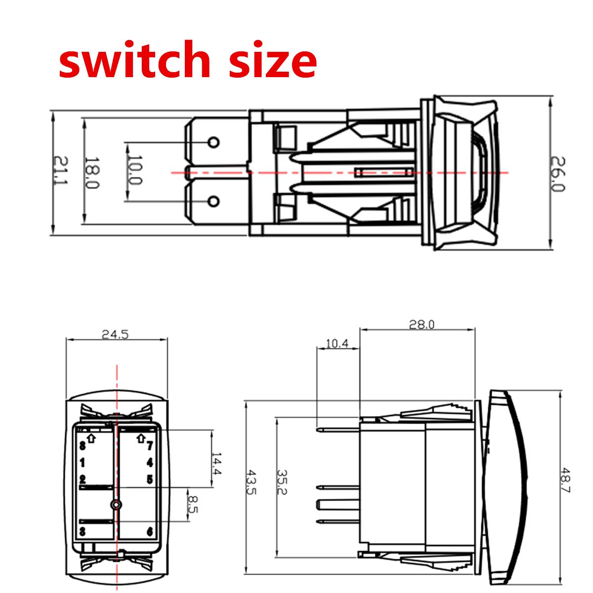 Blue-LED-Rocker-Switch-On-Off-with-Wiring-Harness-40A-Relay-Fuse-1001976