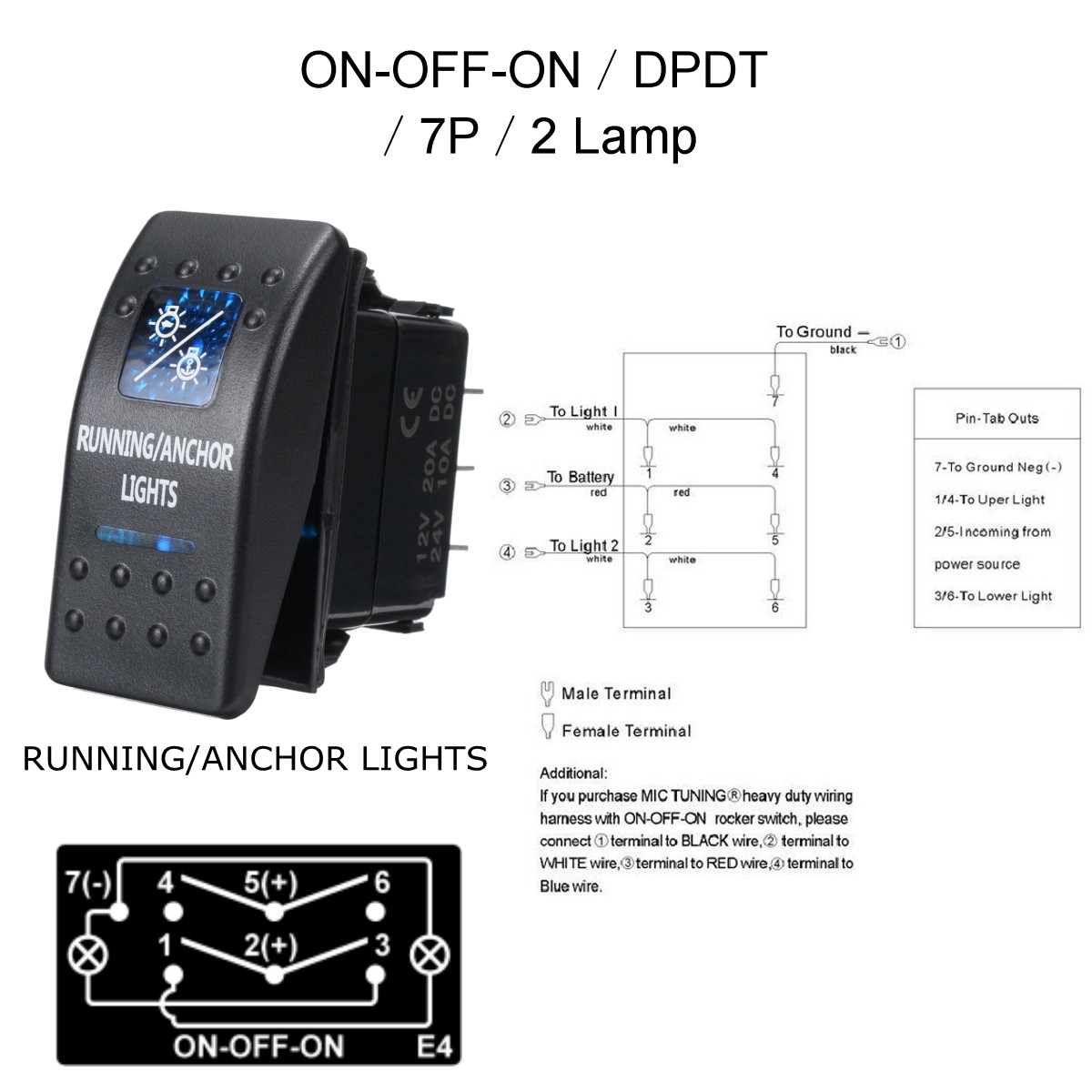 Boat-Car-Marine-Dash-Rocker-Switch-LED-ILLUMINATED-ON-OFF-LED-Light-Waterproof-1632784