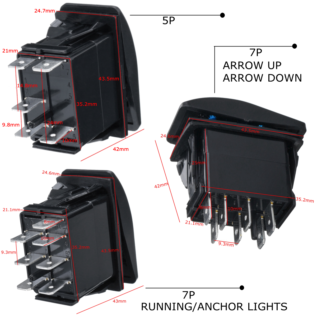 Boat-Car-Marine-Dash-Rocker-Switch-LED-ILLUMINATED-ON-OFF-LED-Light-Waterproof-1632784