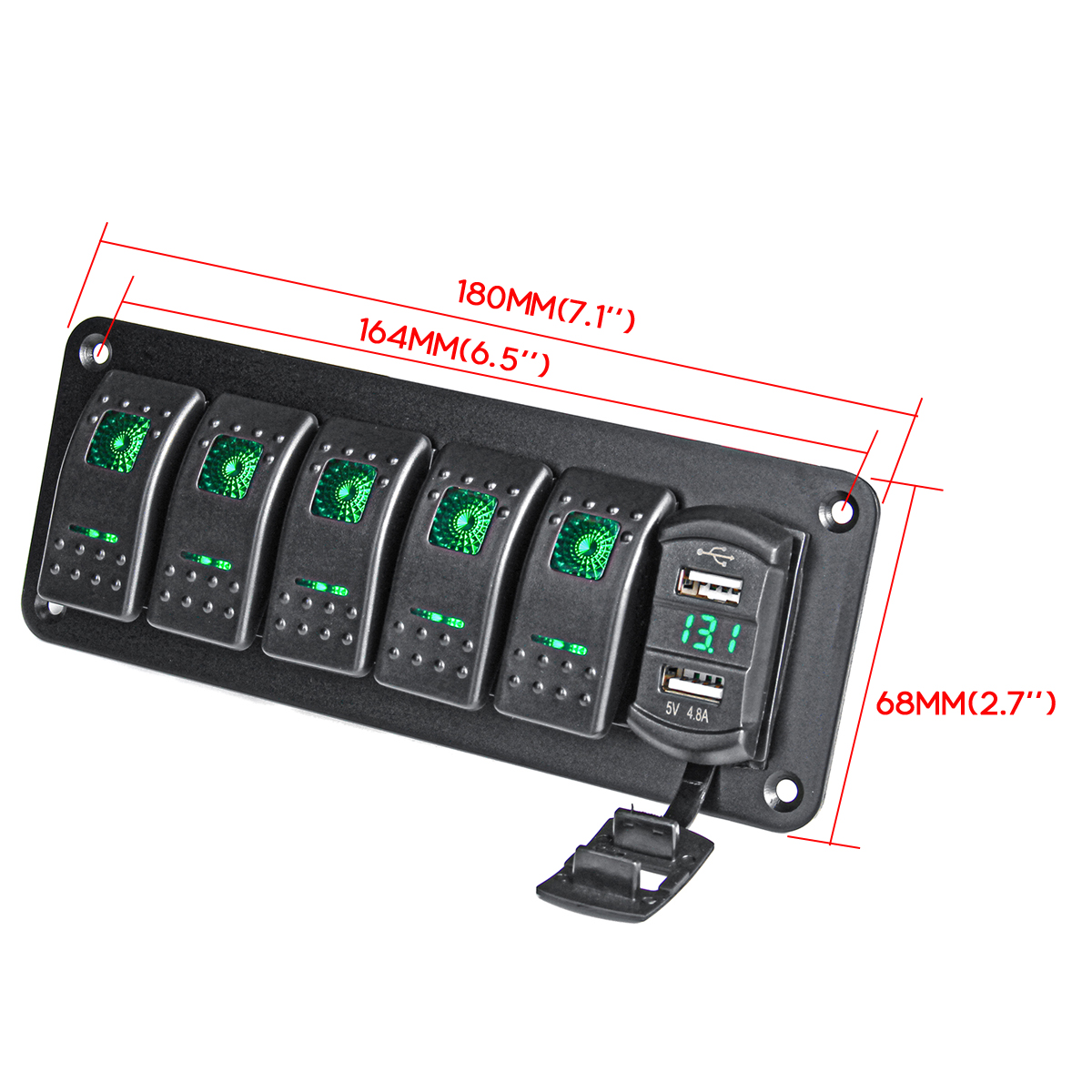 LED-12V-24V-ON-OFF-Toggle-Rocker-Switch-Panel-Dual-USB-Car-Marine-Boat-1766543