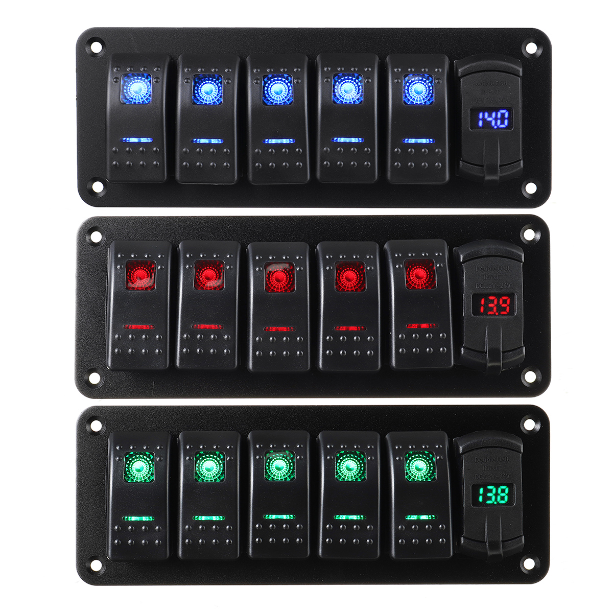 LED-12V-24V-ON-OFF-Toggle-Rocker-Switch-Panel-Dual-USB-Car-Marine-Boat-1766543