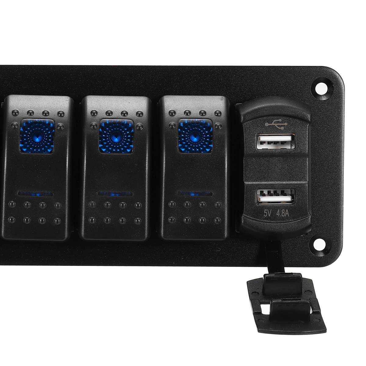 LED-12V-24V-ON-OFF-Toggle-Rocker-Switch-Panel-Dual-USB-Car-Marine-Boat-1766543