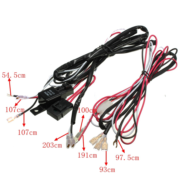 LED-Light-Rocker-Switch-ONOFF-Wiring-Harness-With-Relay-Fuse-CE-999880