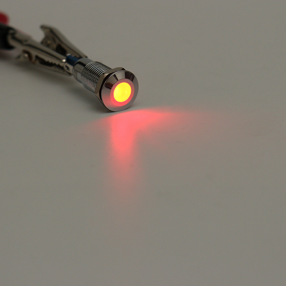 Metal-8mm-LED-Pilot-Dash-Panel-Indicator-Light-Lamp-Red-Blue-Green-White-Yellow-1159541