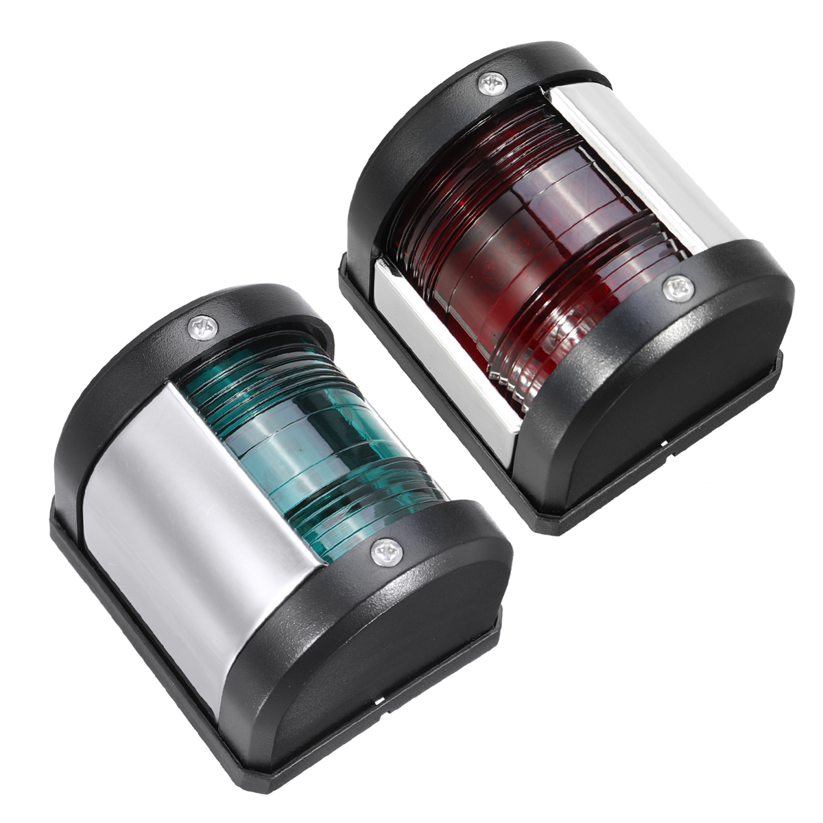 Pair-12V-LED-Navigation-Side-Signal-Lights-For-Marine-Boat-RedGreen-1485599