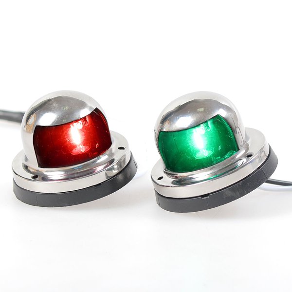 Pair-12V-Red--Green-Stainless-Steel-Navigation-Light-For-Marine-Boat-Yacht-1054106