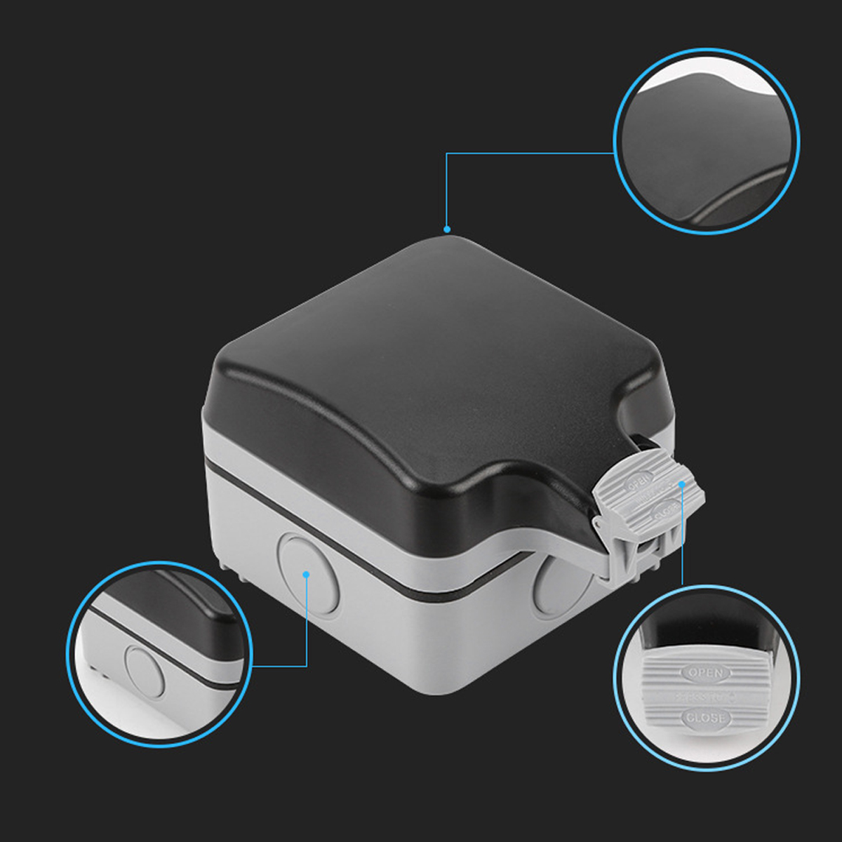 SingleDouble-Outdoor-Plug-Socket-Box-Waterproof-Electrical-Switched-Protecter-1692219