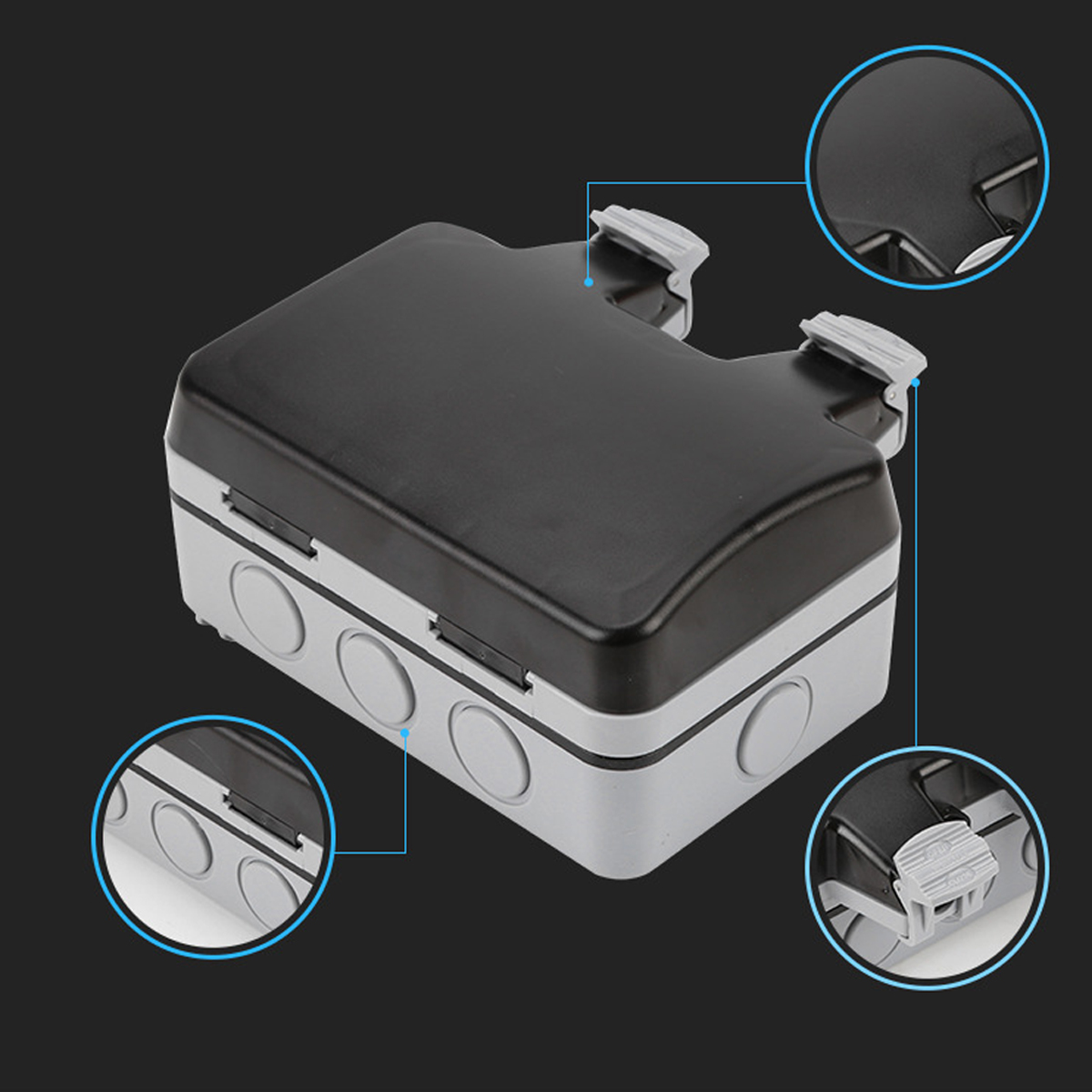 SingleDouble-Outdoor-Plug-Socket-Box-Waterproof-Electrical-Switched-Protecter-1692219