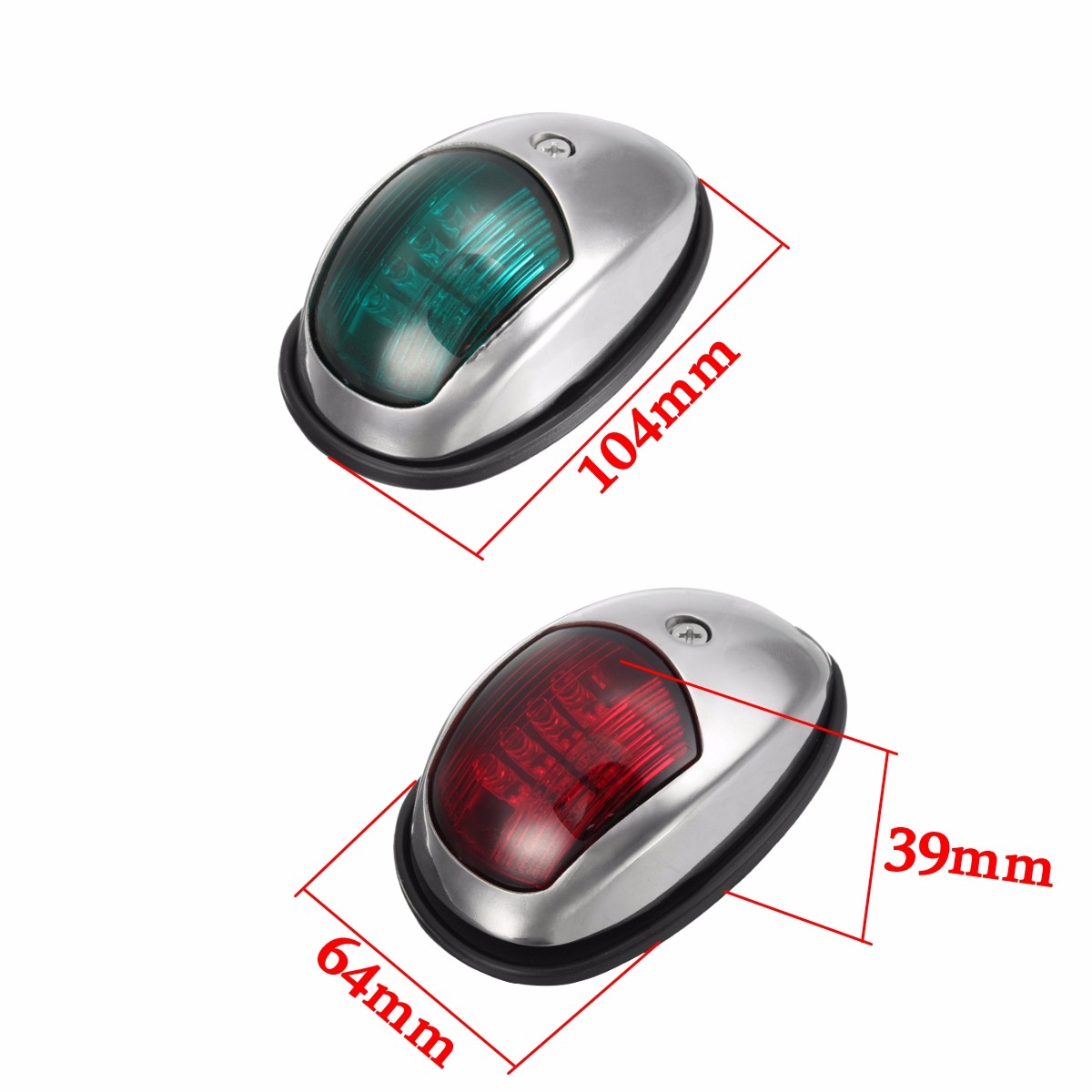 Stainless-Steel-LED-Navigation-Light-Port-Starboard-For-12V-Motorboat-Yacht-1093972