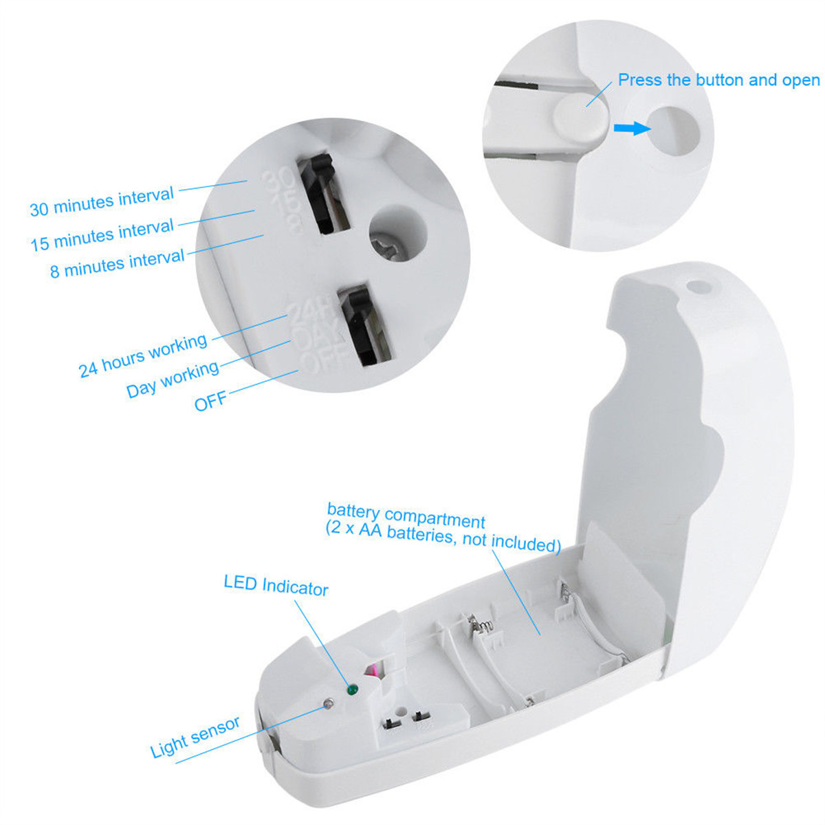 Wall-mounted-Automatic-Perfume-Air-Freshener-Aerosol-Dispenser-Sprayer-Indoor-1545824