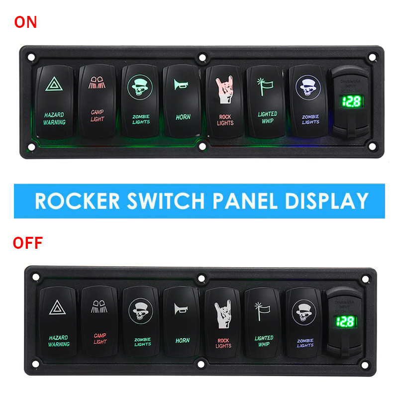 12V-24V-31A-8-Gang-Rocker-Switch-Panel-Dual-USB-Circuit-Breaker-LED-Voltmeter-For-Car-Marine-Boat-1631155