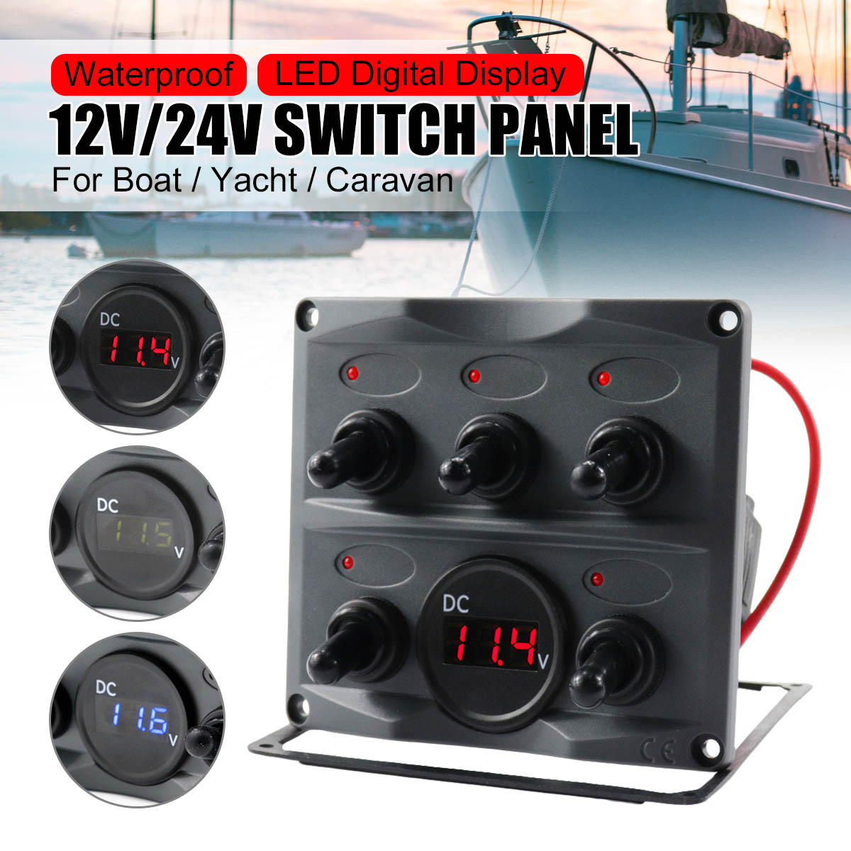 12V-24V-5-Gang-LED-Rocker-Toggle-Switch-Panel-Digital-Display-Boat-Voltage-Meter-for-Car-Boat-Yacht--1396644