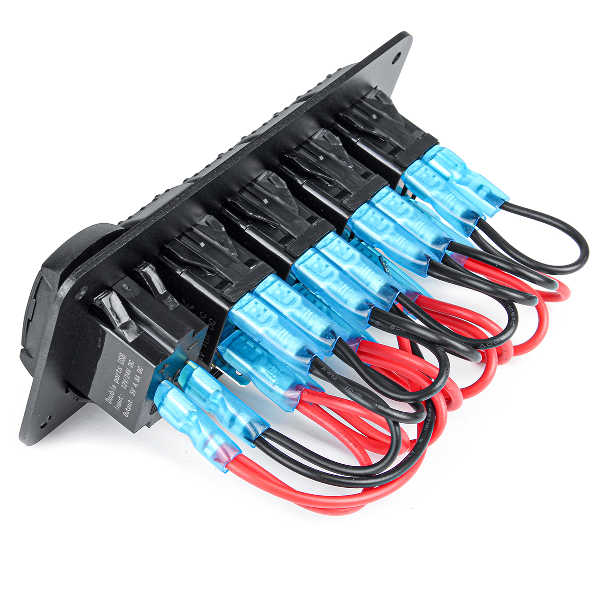 12V-24V-ON-OFF-Toggle-Rocker-Switch-LED-Panel-Dual-USB-Charger-Voltmeter-For-Car-Marine-Boat-1809844