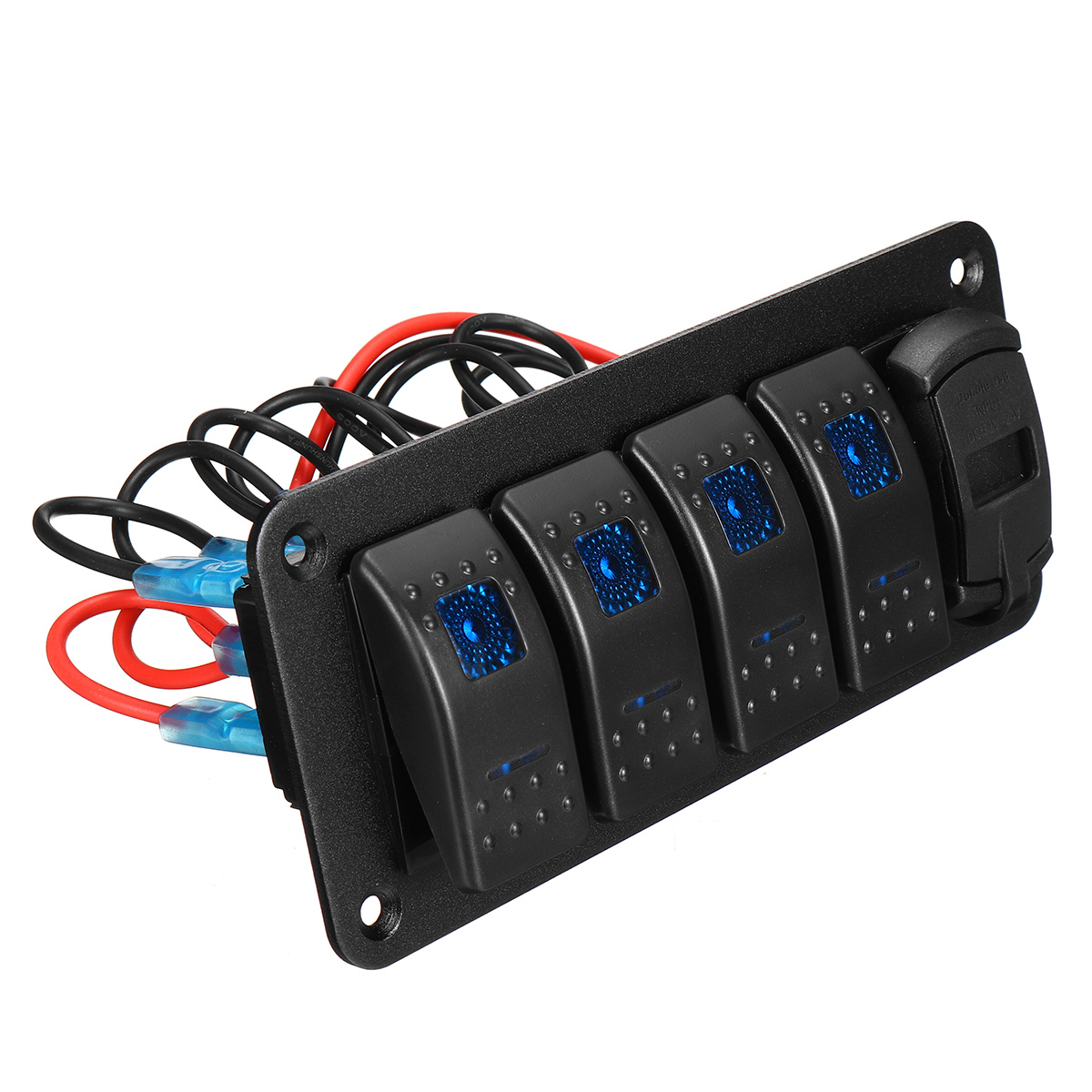 12V-24V-ON-OFF-Toggle-Rocker-Switch-LED-Panel-Dual-USB-Charger-Voltmeter-For-Car-Marine-Boat-1809844