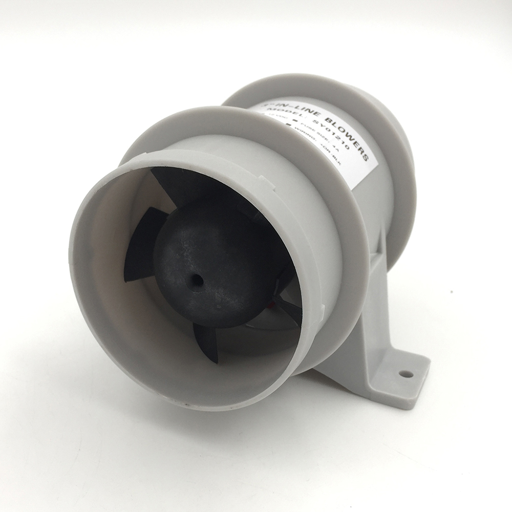 12V-3quot-In-Line-Boat-Air-Blower-Marine-BilgeEngineGalley-Ventilation-5-Fan-145CFM-Quiet-For-RV-Yac-1813686