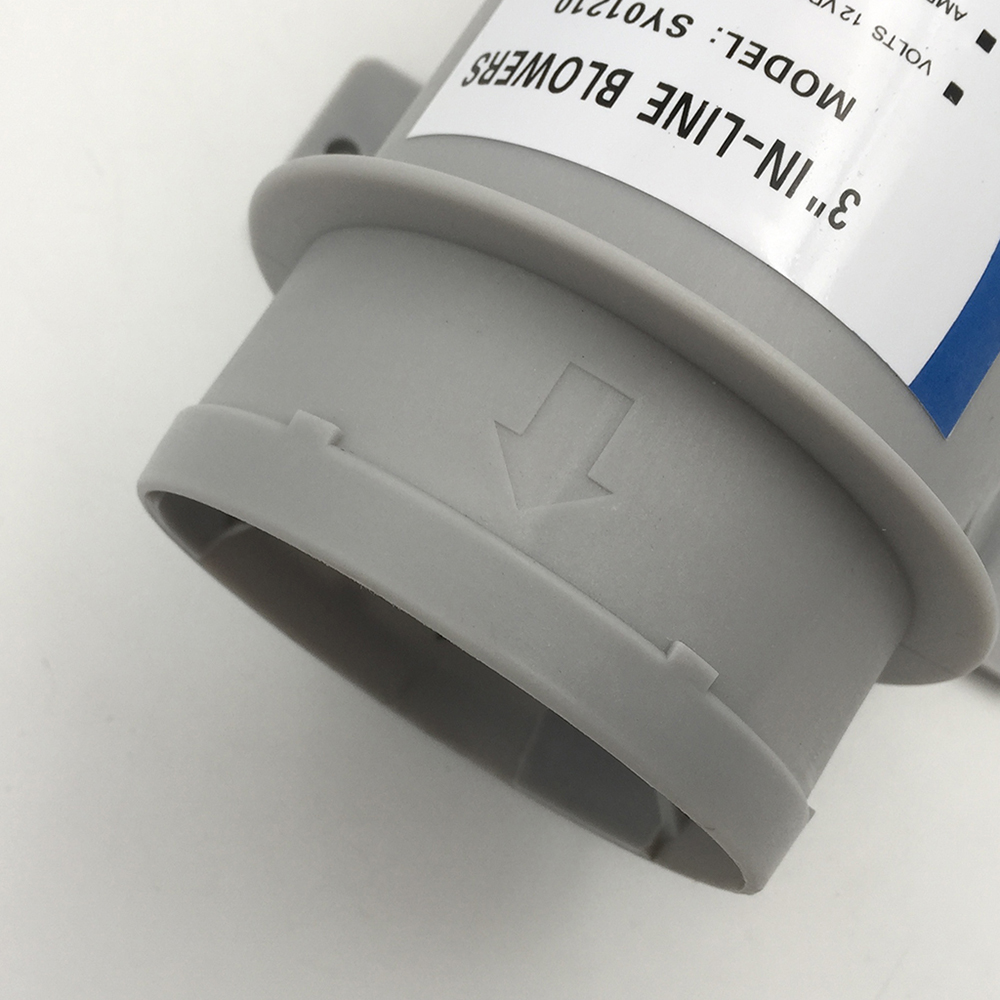 12V-3quot-In-Line-Boat-Air-Blower-Marine-BilgeEngineGalley-Ventilation-5-Fan-145CFM-Quiet-For-RV-Yac-1813686