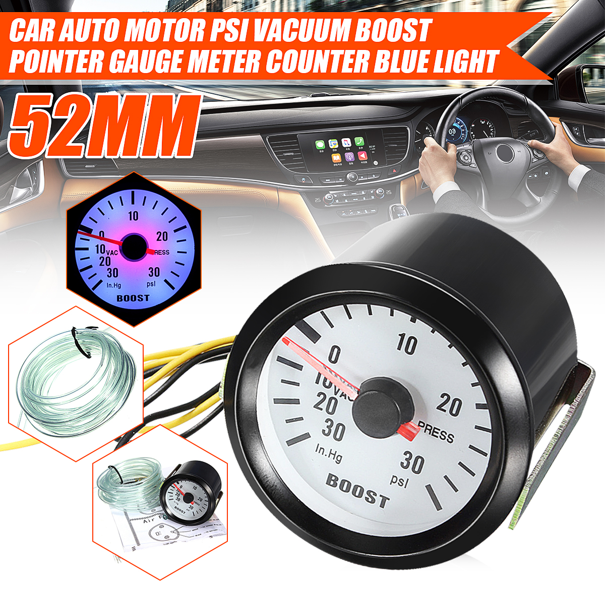 52mm-2-Inch-30PSI-Pressure-Vacuum-Turbo-Boost-Pointer-Dials-Gauge-Meter-Light-1799162