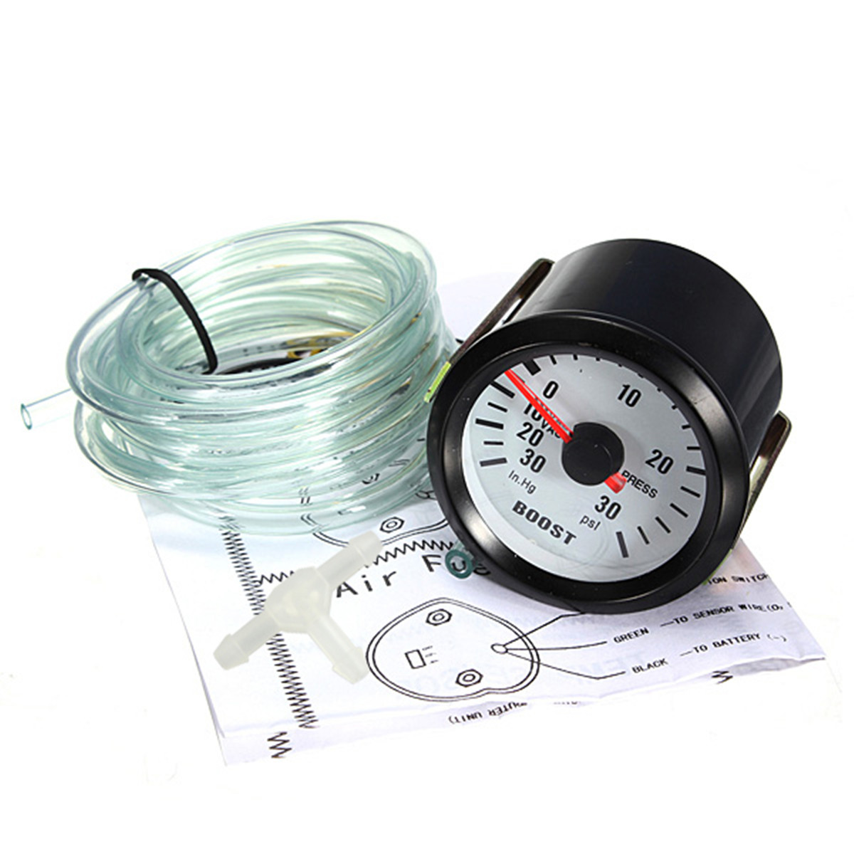 52mm-2-Inch-30PSI-Pressure-Vacuum-Turbo-Boost-Pointer-Dials-Gauge-Meter-Light-1799162