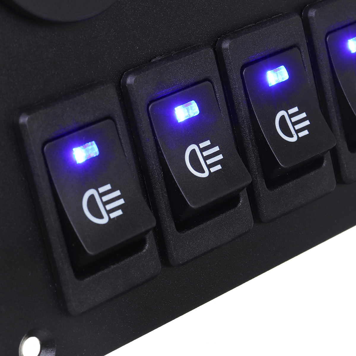 6-Gang-Blue-LED-Rocker-Switch-Panel-Car-Marine-Boat-Circuit-Dual-USB-Waterproof-1693751