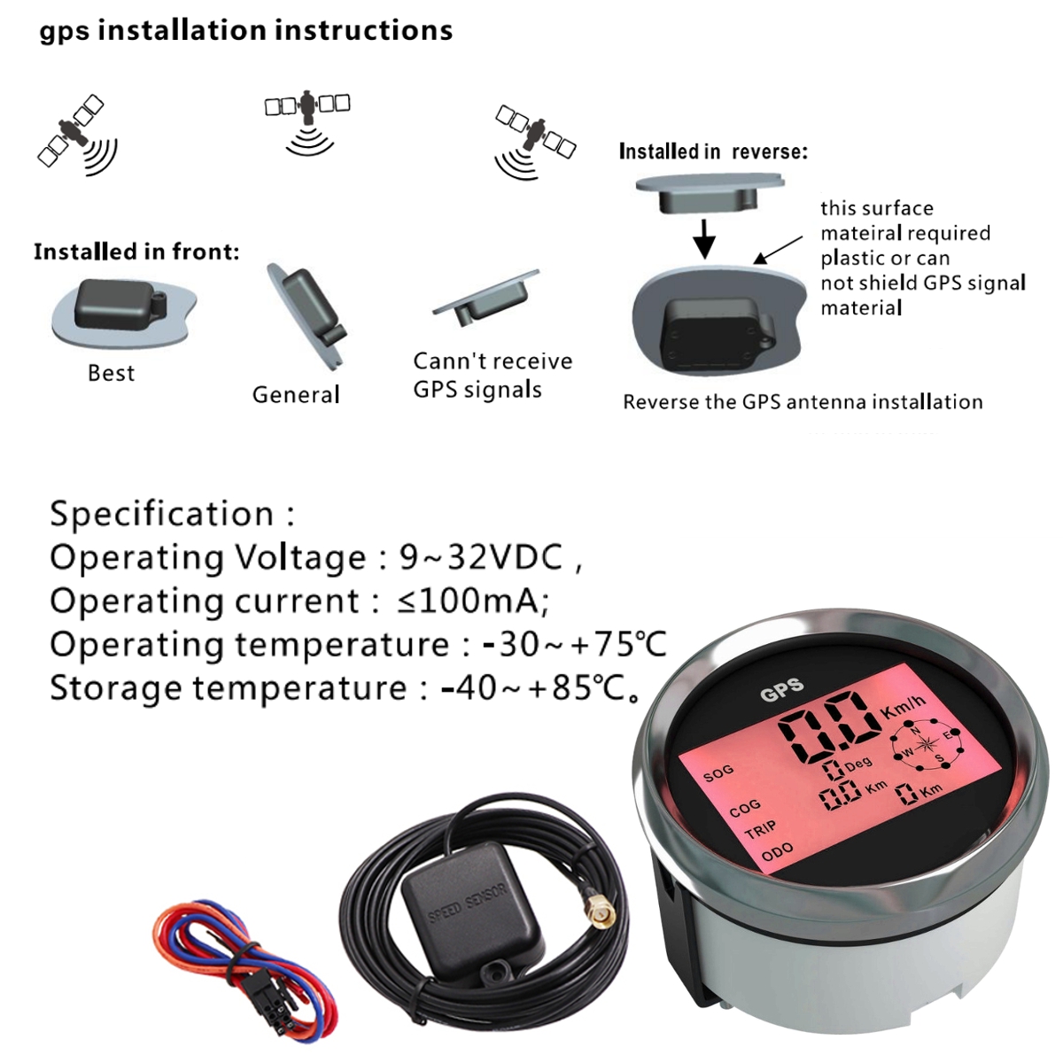 85mm-12V-24V-Digital-GPS-Speedometer-Odometer-0-999-knots-kmh-mph-With-Backlight-For-Yacht-Vessel-Mo-1788665