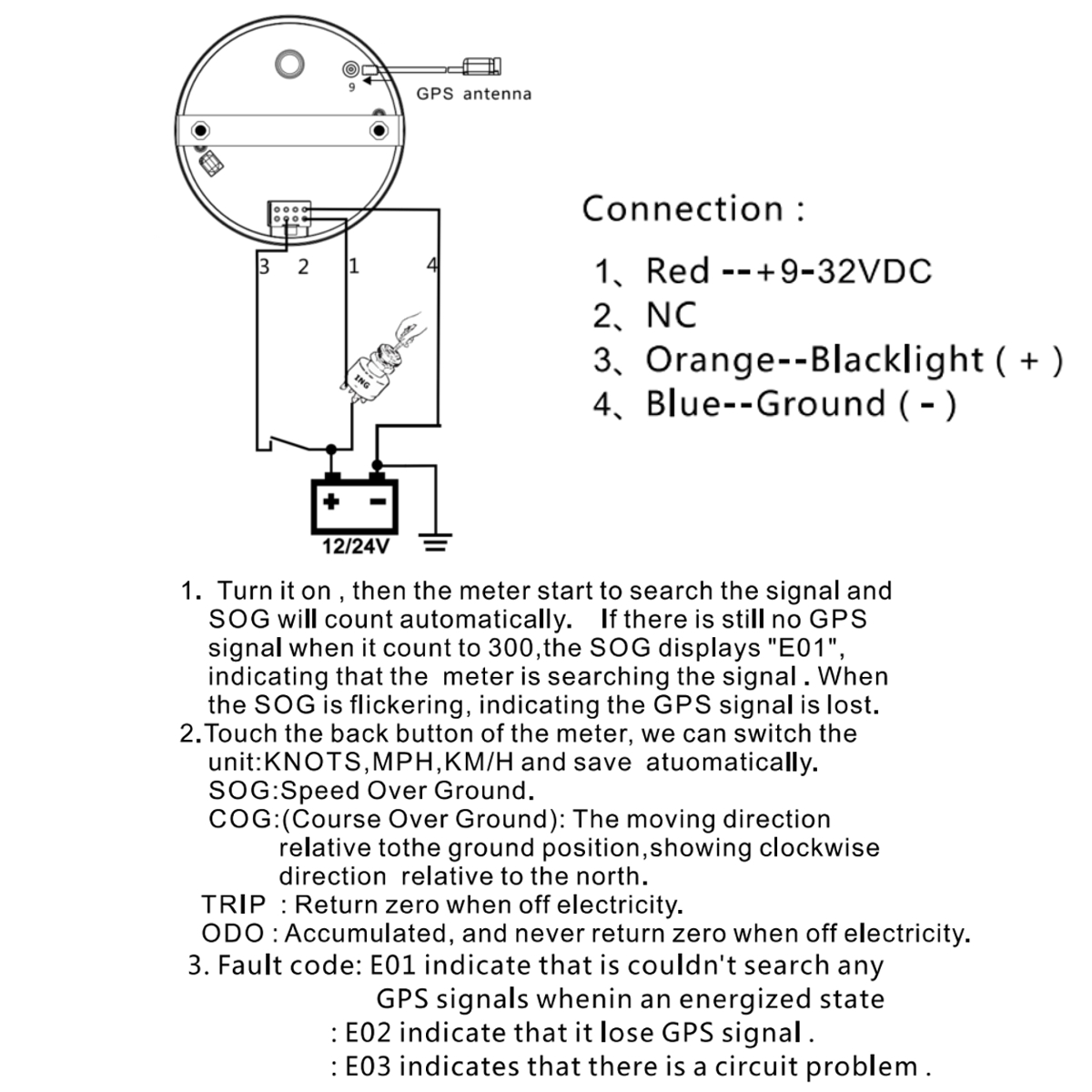 85mm-12V-24V-Digital-GPS-Speedometer-Odometer-0-999-knots-kmh-mph-With-Backlight-For-Yacht-Vessel-Mo-1788665