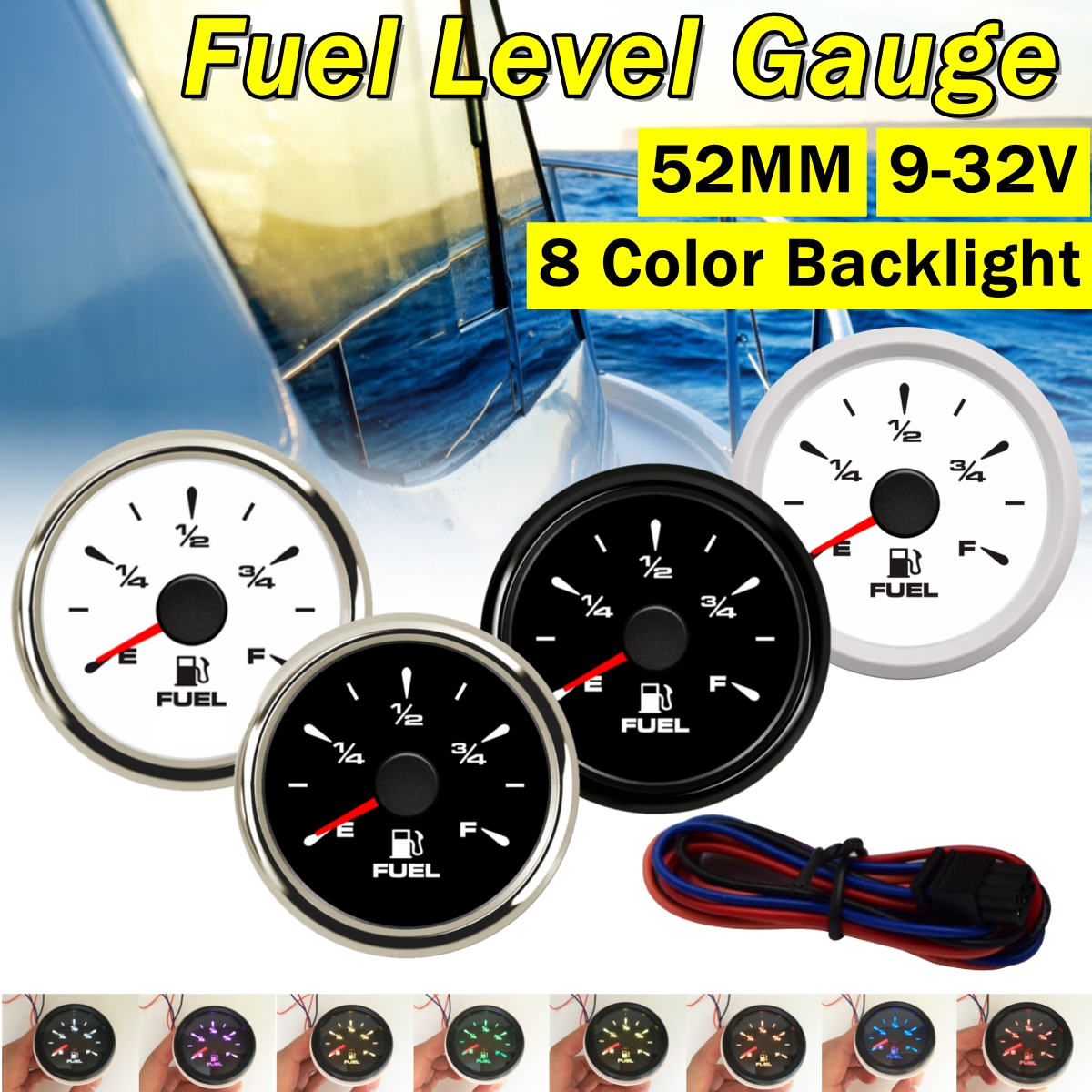 9-32V-52mm-Fuel-Level-Gauges-8-Color-Backlight-For-Boat-Marine-Car-Motorcycle-1788411