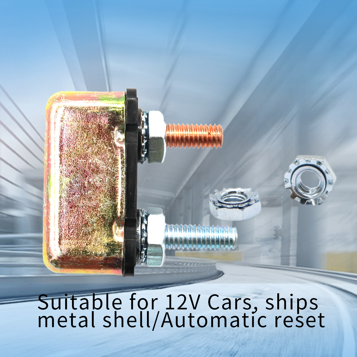 Auto-Reset-10A15A20A25A30A40A50A-Circuit-Breaker-Fuse-Dual-Battery-Car-Caravan-Boat-Bolt-1449677